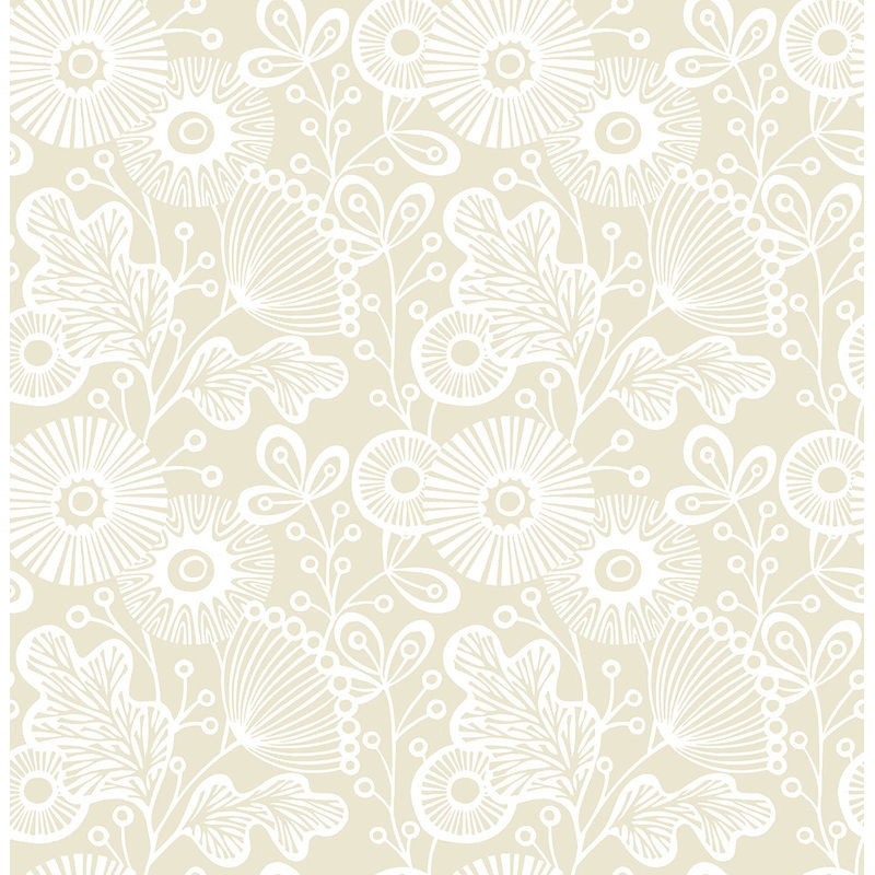 2821-25108 Ana Cream Floral Wallpaper