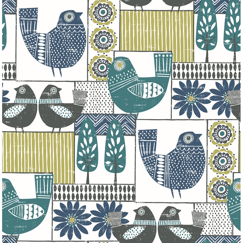 2821-25114 Hennika Multicolor Patchwork Wallpaper
