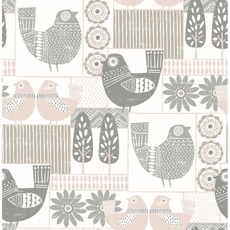 2821-25115 Hennika Light Pink Patchwork Wallpaper