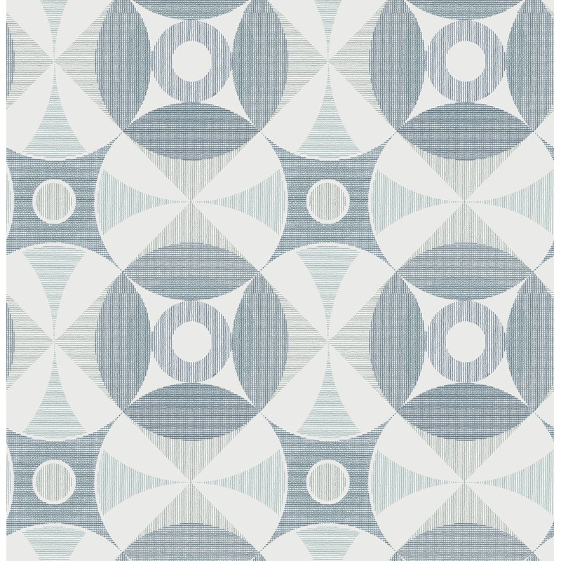 2821-25132 Ellis Teal Geometric Wallpaper