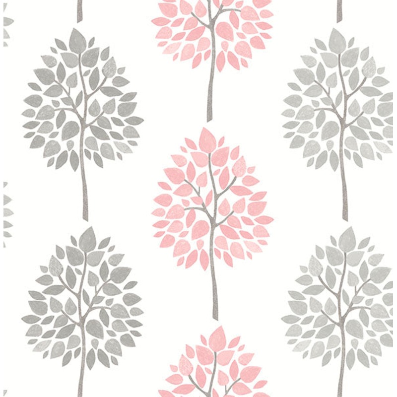 2814-24968 Saar Pink Tree Wallpaper