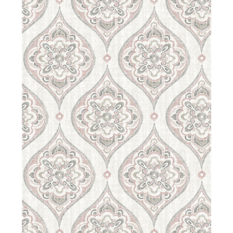 2821-25147 Adele Rose Damask Wallpaper