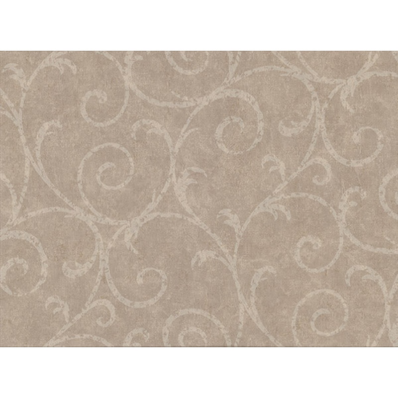 2830-2738 Sansa Light Brown Plaster Scroll Wallpaper