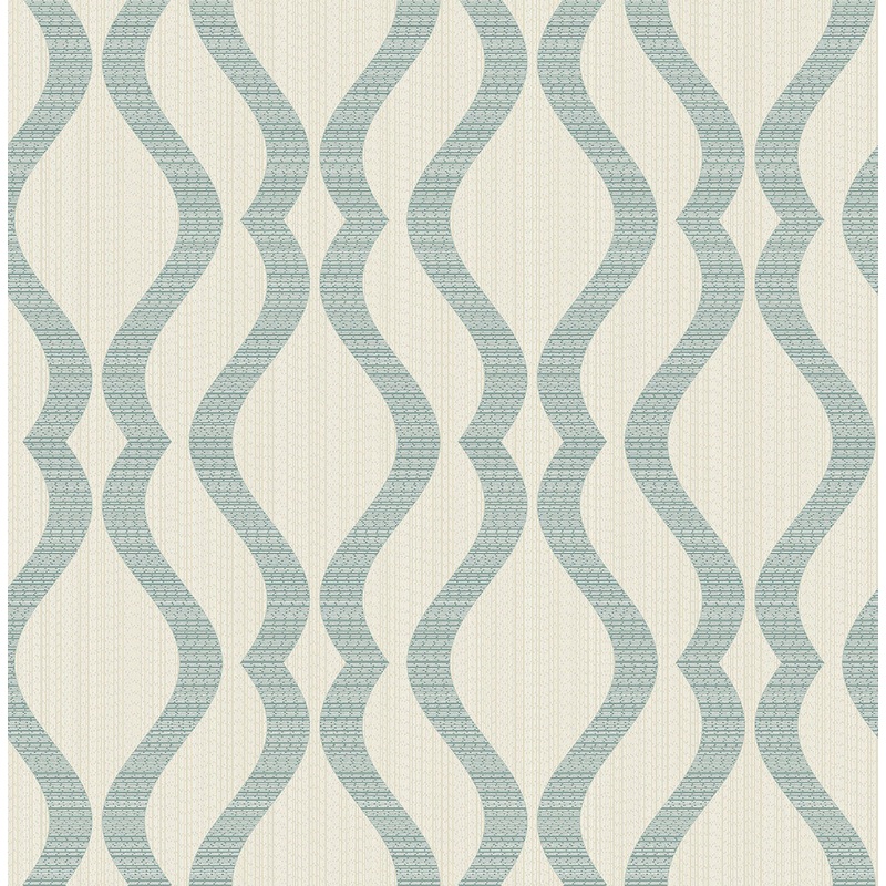 2834-25066 Yves Teal Ogee Wallpaper