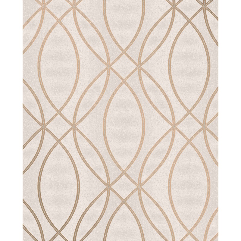 2834-42345 Lisandro Rose Gold Geometric Lattice Wallpaper