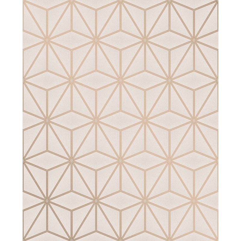 2834-42346 Augustin Rose Gold Geometric Wallpaper