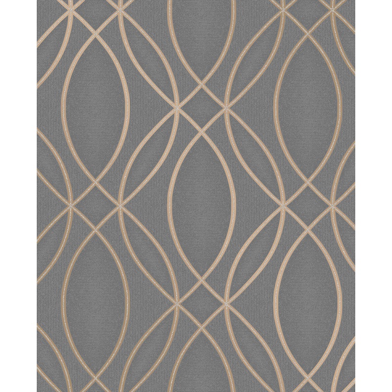 2834-42349 Lisandro Taupe Geometric Lattice Wallpaper
