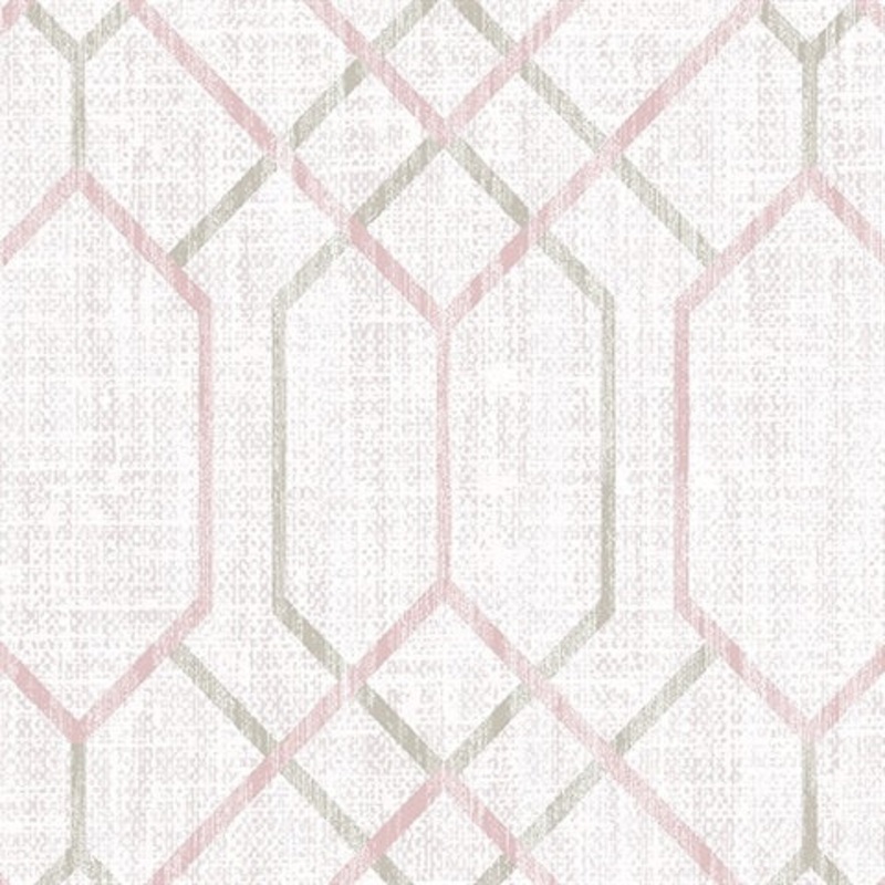 2838-AW87731 Lyla Pink Trellis Wallpaper