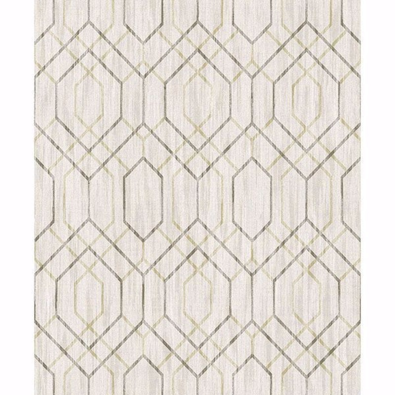 2838-AW87734 Lyla Beige Trellis Wallpaper