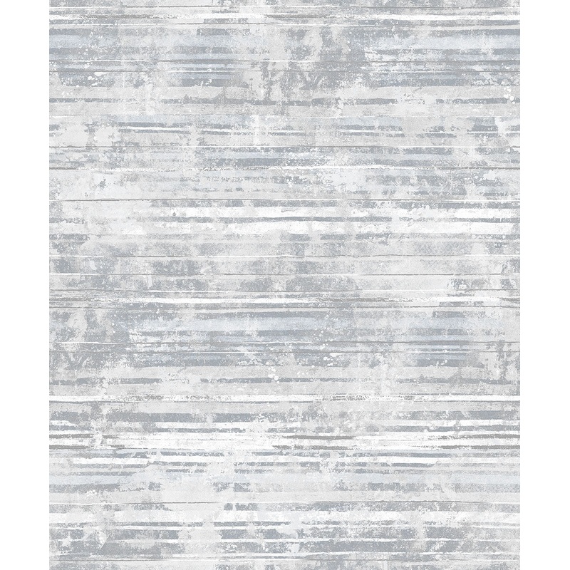 2838-IH2253 Makayla Grey Distressed Stripe Wallpaper