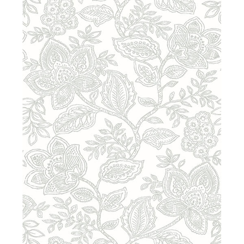 2861-25733 Larkin Grey Floral Wallpaper
