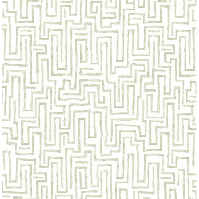 2861-25702 Ramble Sage Geometric Wallpaper