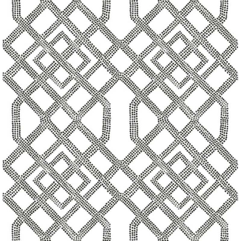 2861-25706 Traverse Black Trellis Wallpaper