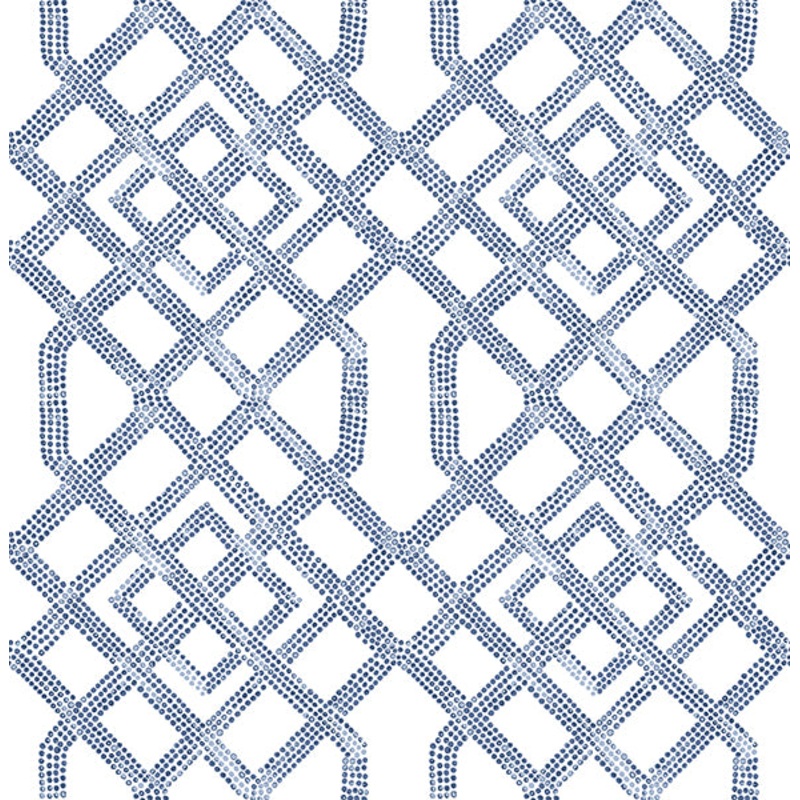 2861-25708 Traverse Blue Trellis Wallpaper