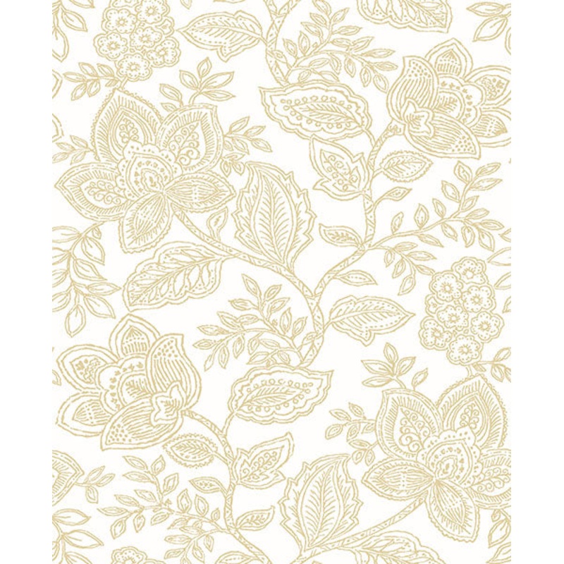 2861-25732 Larkin Khaki Floral Wallpaper