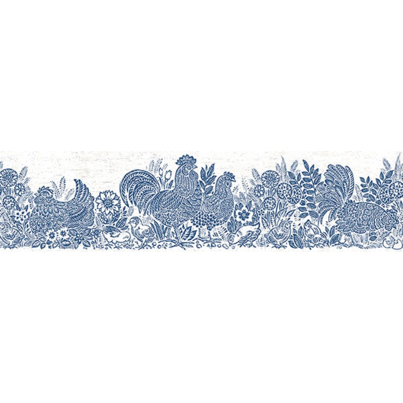 3119-13551B Parton Blue Chicken Border