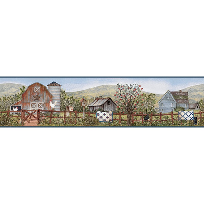 3119-13572B Clarksville Blue Farm Border