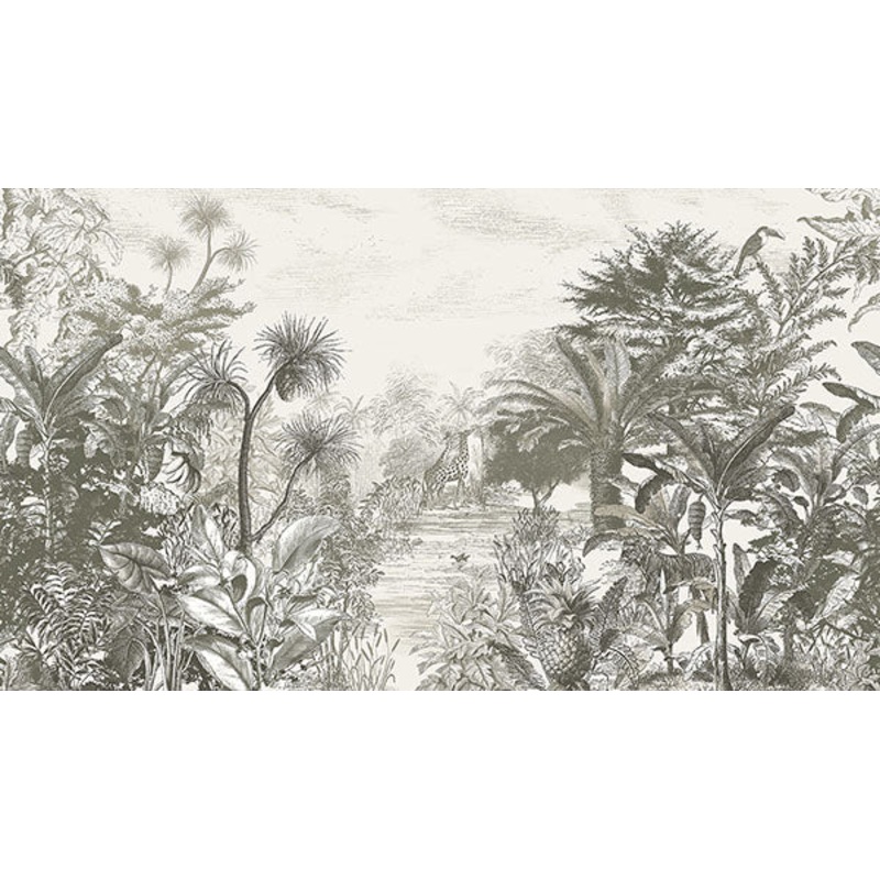 300611 Into the Wild Grey Wall Mural
