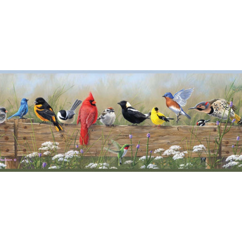 3123-44671 Flock Multicolor Menagerie Border