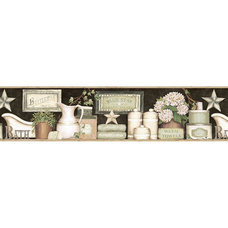 3123-63102 Martha Black Country Bath Border