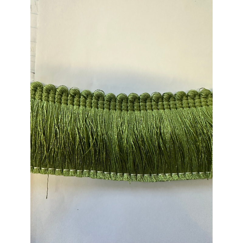BIR606/107 2 inch Green Brush Fringe