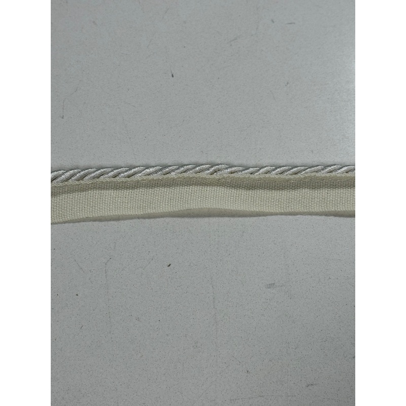 BIR806/3 White 1/4 inch Twisted Lipcord Trim