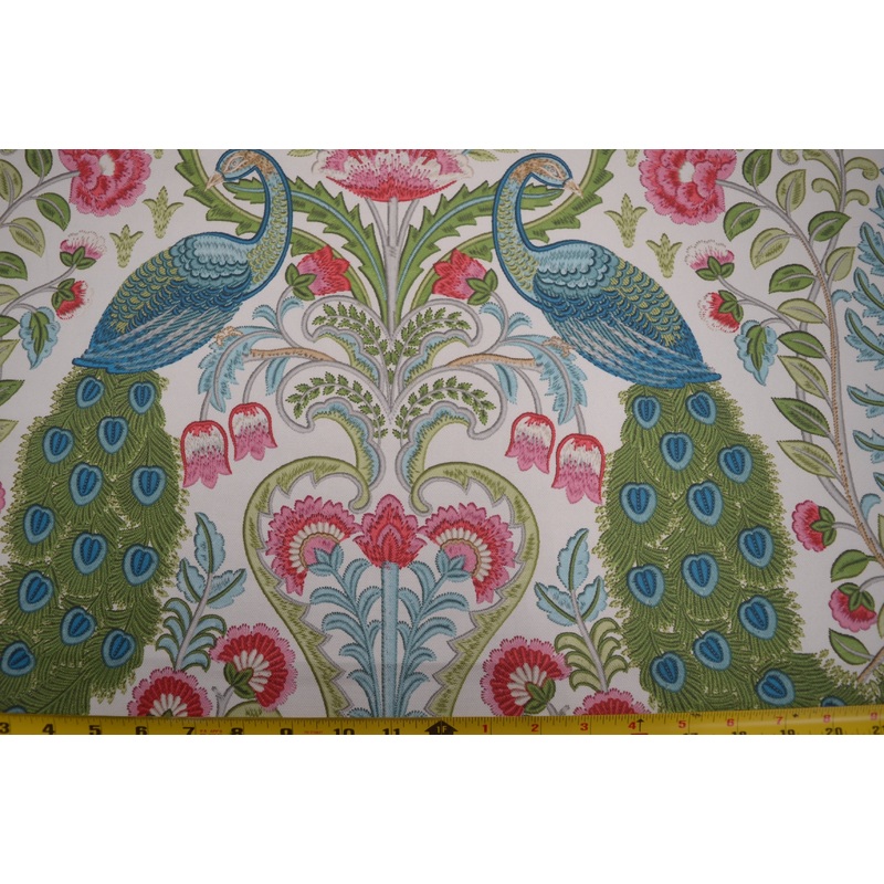 Winthrop Spring Peacock Floral Damask Covington Fabric