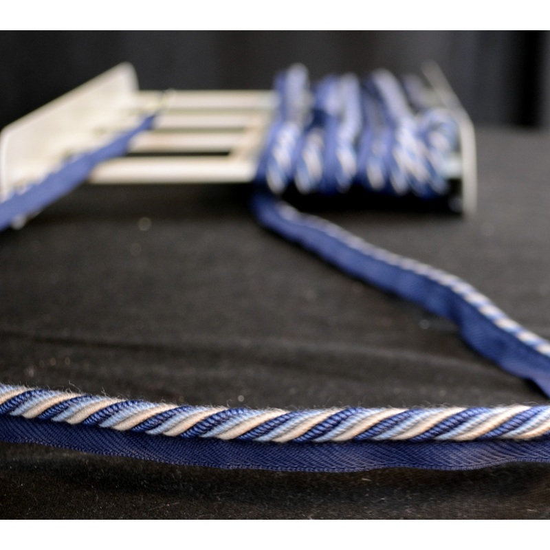 1/4 inch 02919 Denim Blue White Lip Cord Trim