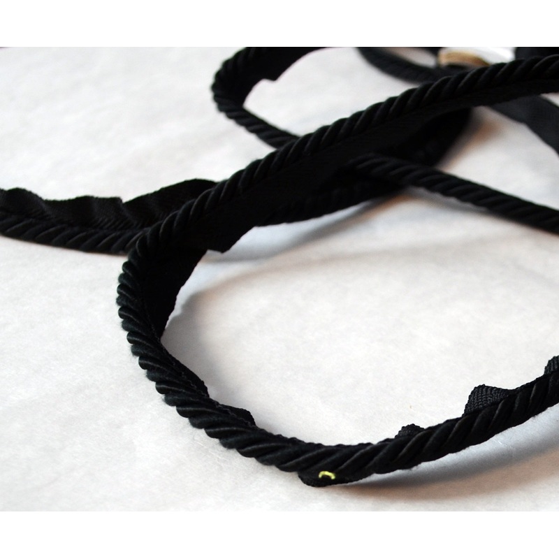 BC10008/02 Black Lip Cord Trim