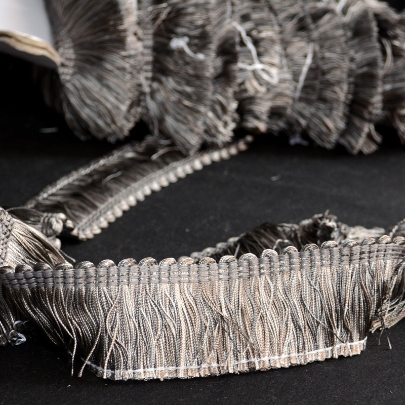 BF4004 49 Grey Bellagio Brush Fringe