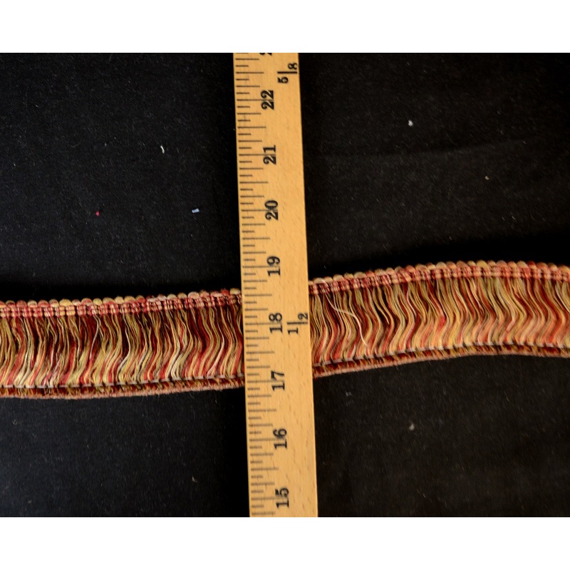 HP500 3 Red Gold Brush Fringe Trim