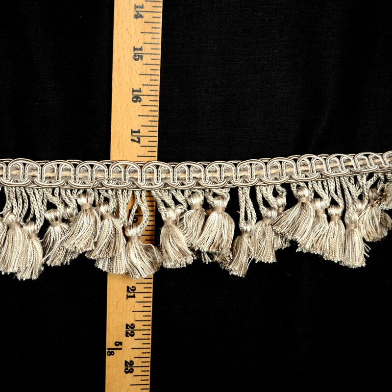 LF100N 421 Grey Taupe Tassel Fringe