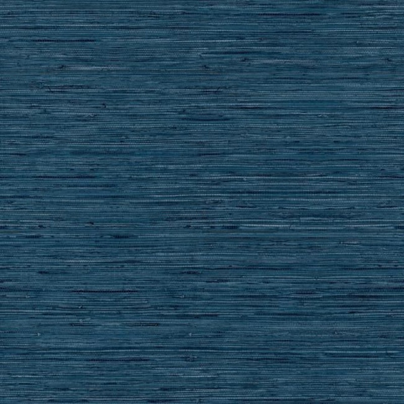 RMK11314WP Blue Faux Grasscloth Peel & Stick Wallpaper
