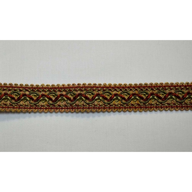 1397 Red Gold Flat Braid Trim