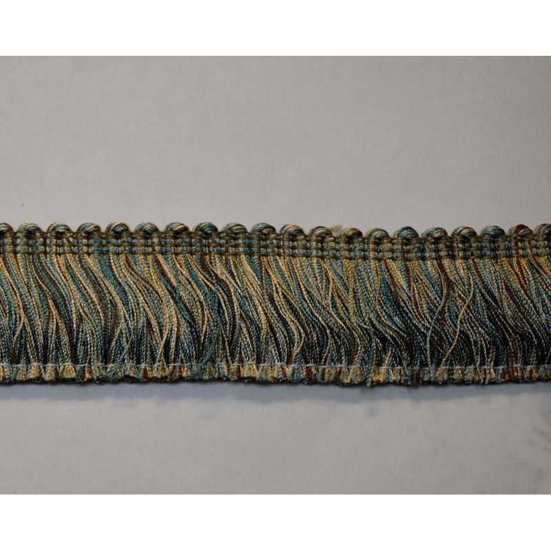 BF4004 23/63 Green Brown Tan 2 inch Brush Fringe
