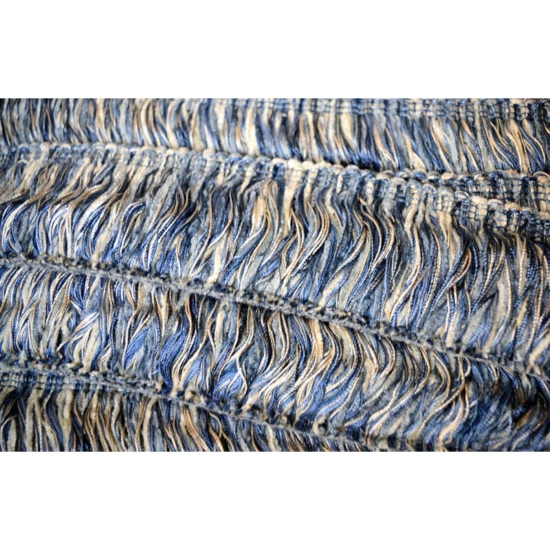 LF500/758 Blue White Brush Fringe