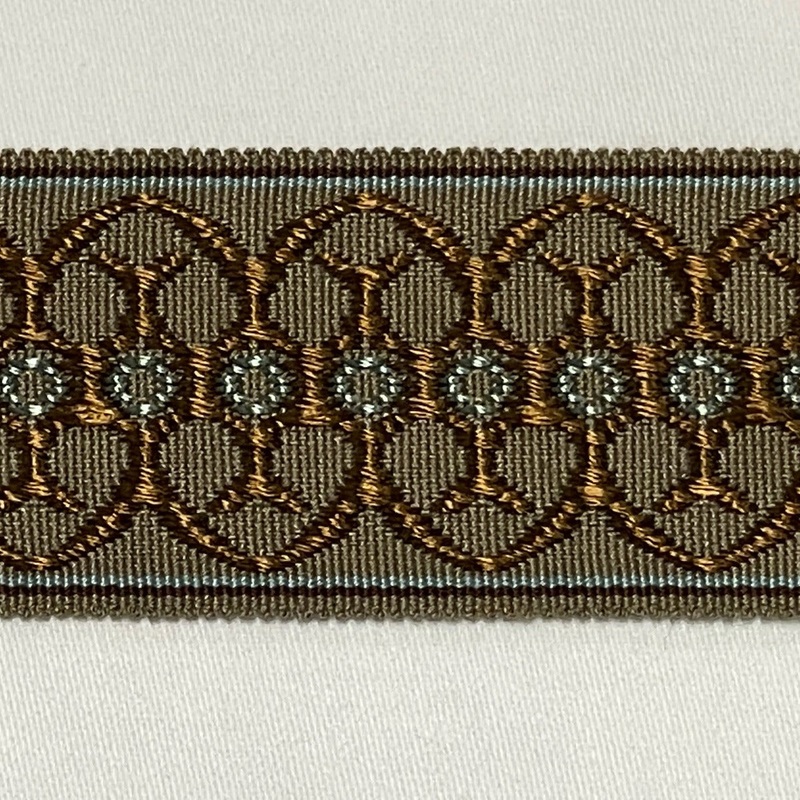 PQ230/09 Brown Blue Classical Elements Tape Trim