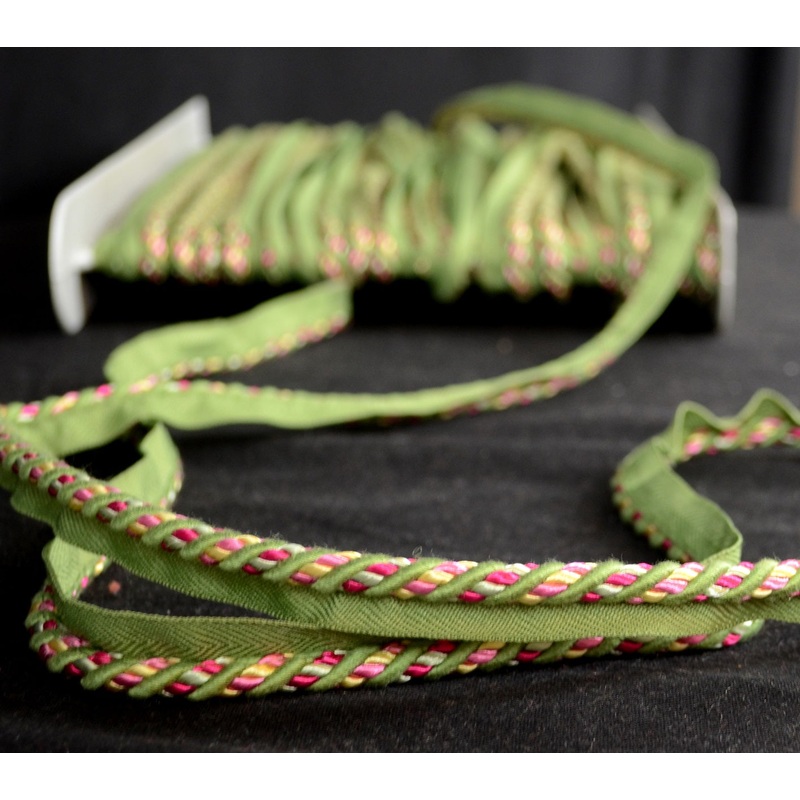 CS310/208 1/4" Pink Green Twisted Lip Cord